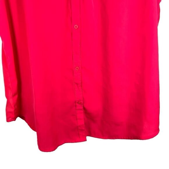 American Eagle Outfitters Womens Button Down Sleeveless Cherry Red Blouse Large - Picture 2 of 8
